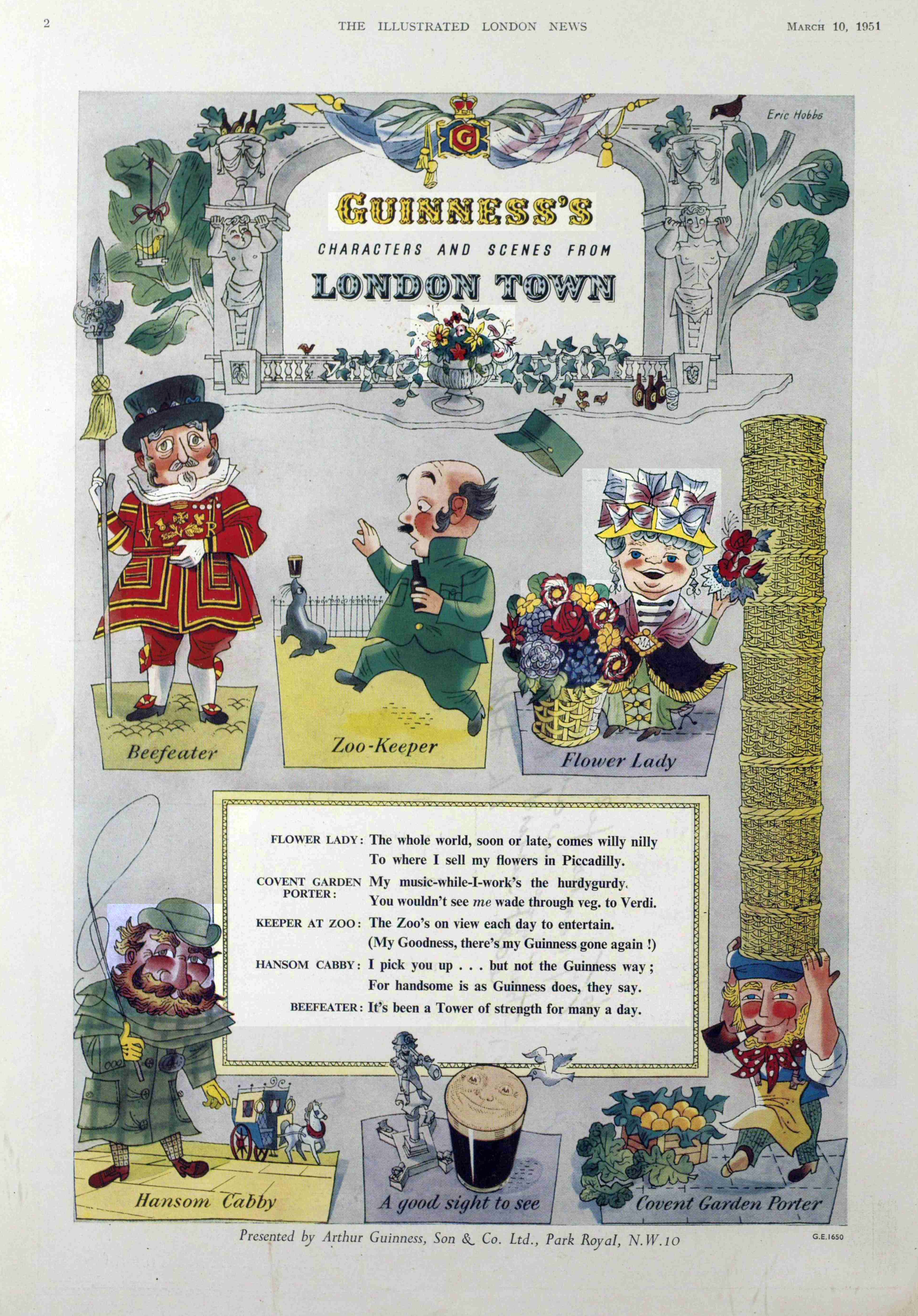 Guinnes london characters